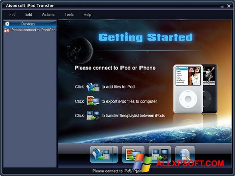 Posnetek zaslona iPhone PC Suite Windows XP