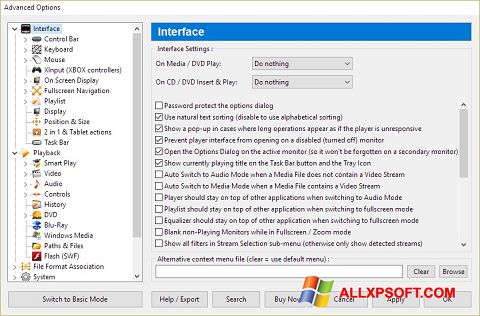 Posnetek zaslona Zoom Player Windows XP