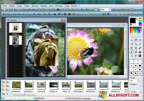 Posnetek zaslona PhotoFiltre Windows XP