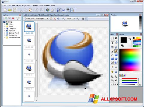 Posnetek zaslona IcoFX Windows XP