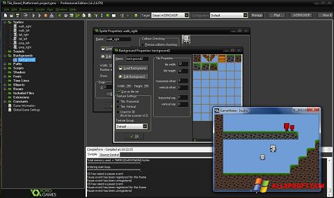 Posnetek zaslona GameMaker: Studio Windows XP