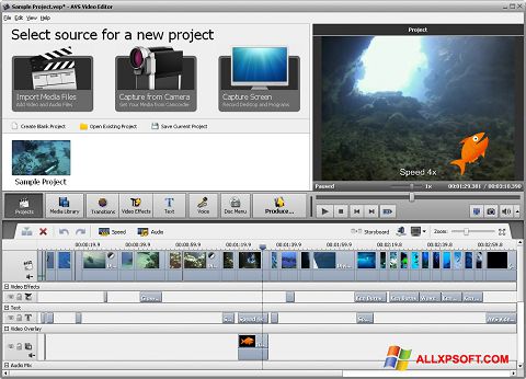 Posnetek zaslona AVS Video Editor Windows XP
