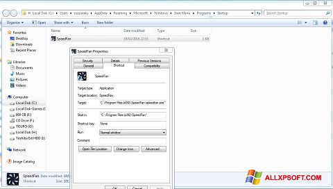 Posnetek zaslona SpeedFan Windows XP
