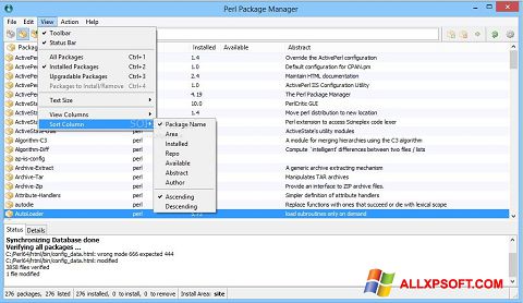 Posnetek zaslona ActivePerl Windows XP