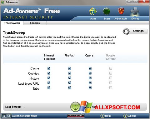 Posnetek zaslona Ad-Aware Windows XP