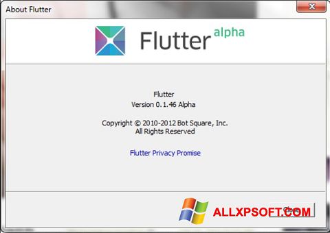 Posnetek zaslona Flutter Windows XP