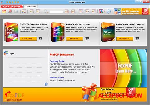 Posnetek zaslona Doc Reader Windows XP