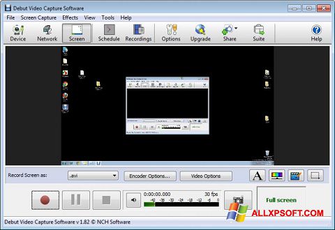Posnetek zaslona Debut Video Capture Windows XP