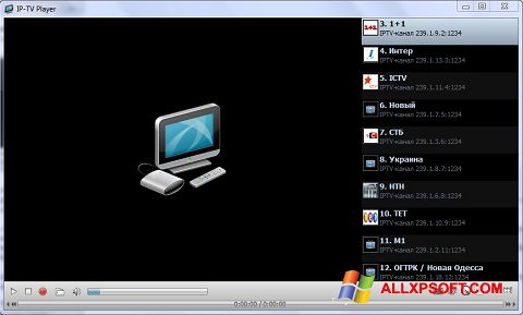 Posnetek zaslona IP-TV Player Windows XP