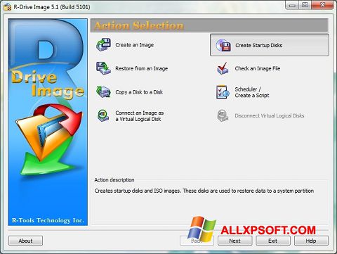Posnetek zaslona R-Drive Image Windows XP