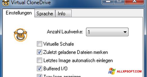 Posnetek zaslona Virtual CloneDrive Windows XP