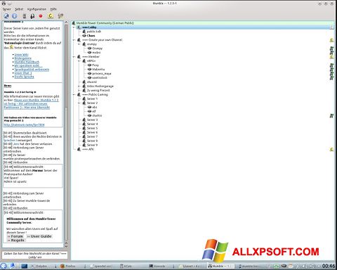Posnetek zaslona Mumble Windows XP