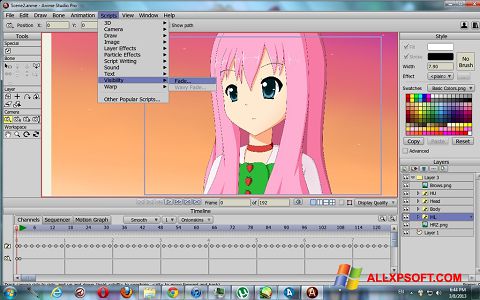 Posnetek zaslona Anime Studio Windows XP