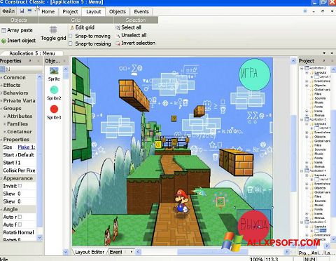 Posnetek zaslona Construct Classic Windows XP
