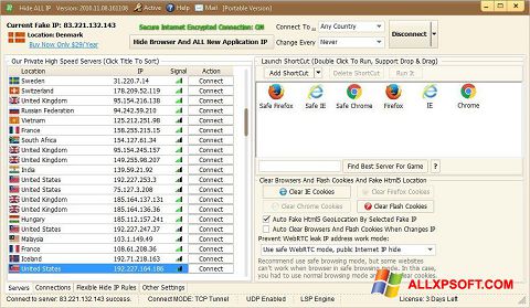 Posnetek zaslona Hide ALL IP Windows XP