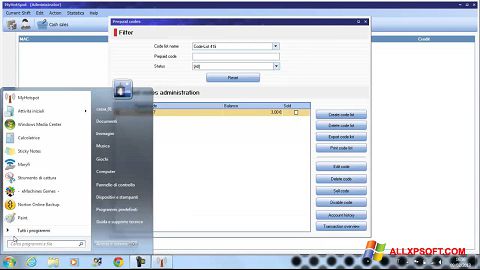 Posnetek zaslona MyHotspot Windows XP