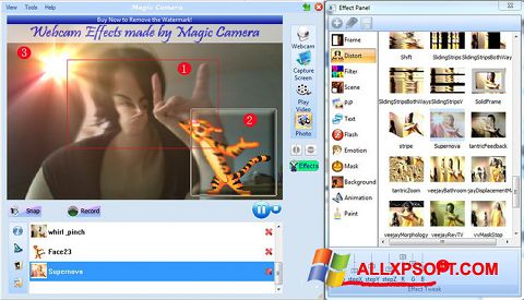 Posnetek zaslona Magic Camera Windows XP