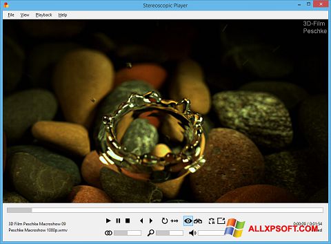 Posnetek zaslona Stereoscopic Player Windows XP
