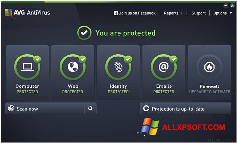 Posnetek zaslona AVG AntiVirus Pro Windows XP