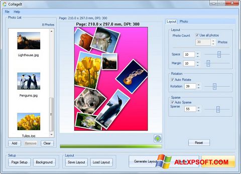 Posnetek zaslona CollageIt Windows XP