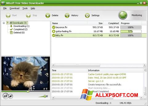 Posnetek zaslona Free Video Catcher Windows XP