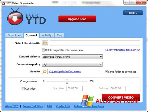 Posnetek zaslona YTD Video Downloader Windows XP