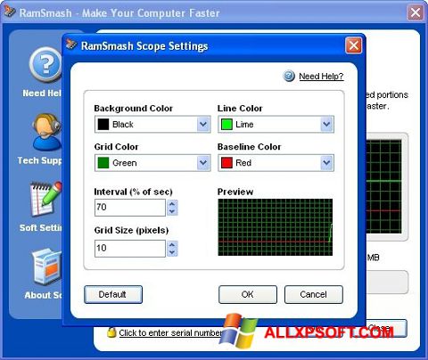 Posnetek zaslona RamSmash Windows XP