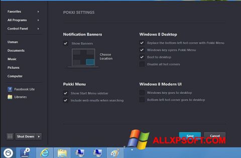 Posnetek zaslona Pokki Windows XP