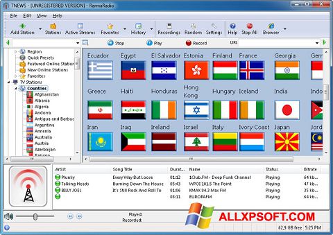Posnetek zaslona RarmaRadio Windows XP