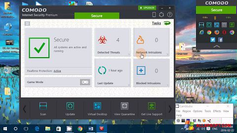 Posnetek zaslona Comodo Internet Security Premium Windows XP