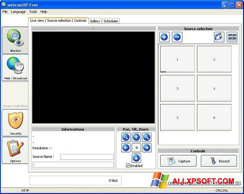 Posnetek zaslona webcamXP Windows XP