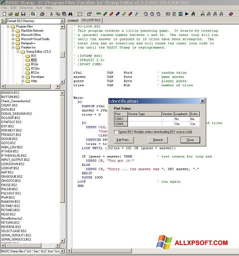 Posnetek zaslona Stamp Windows XP