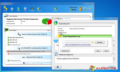 Posnetek zaslona Driver Detective Windows XP