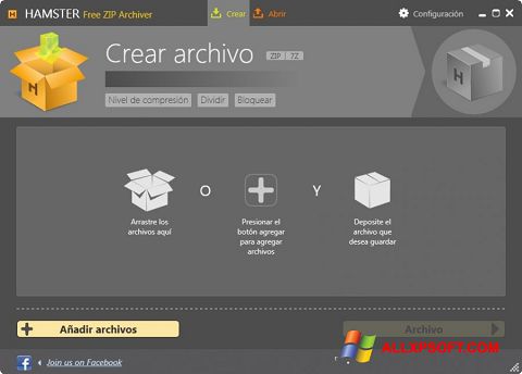 Posnetek zaslona Hamster Free ZIP Archiver Windows XP