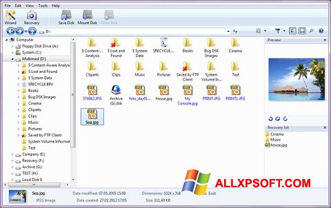 Posnetek zaslona Magic Photo Recovery Windows XP
