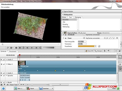 Posnetek zaslona Nero Vision Windows XP