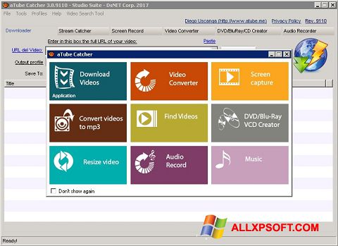 Posnetek zaslona aTube Catcher Windows XP