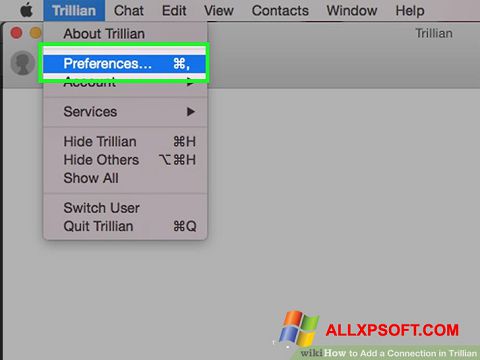 Posnetek zaslona Trillian Windows XP
