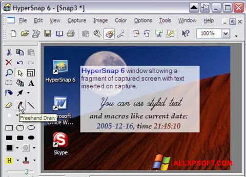 Posnetek zaslona HyperSnap Windows XP