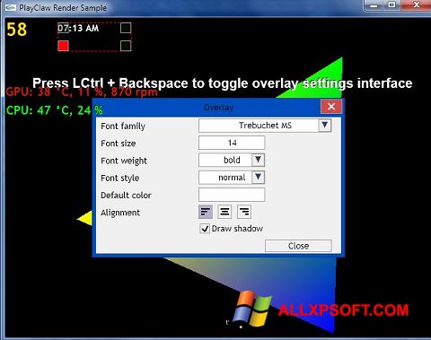 Posnetek zaslona PlayClaw Windows XP
