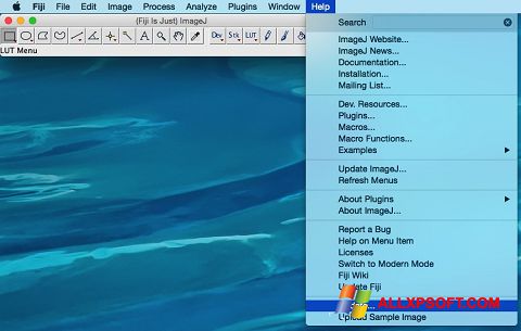 Posnetek zaslona ImageJ Windows XP
