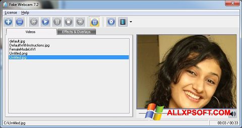 Posnetek zaslona Fake Webcam Windows XP