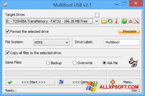 Posnetek zaslona Multi Boot USB Windows XP