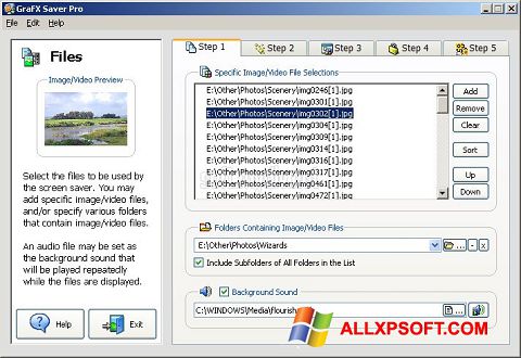 Posnetek zaslona VideoSaver Windows XP