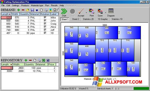 Posnetek zaslona Cutting Windows XP