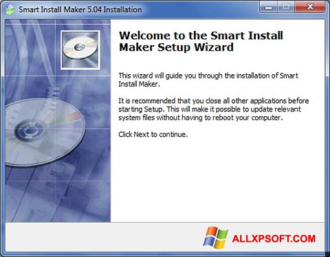 Posnetek zaslona Smart Install Maker Windows XP
