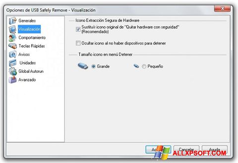 Posnetek zaslona USB Safely Remove Windows XP