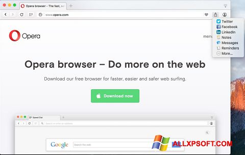 Posnetek zaslona Opera Turbo Windows XP