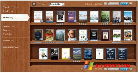 Posnetek zaslona Bookshelf Windows XP
