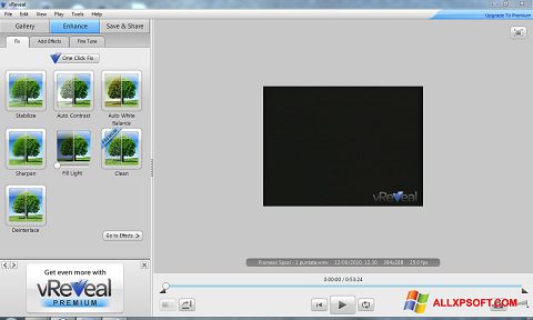 Posnetek zaslona vReveal Windows XP
